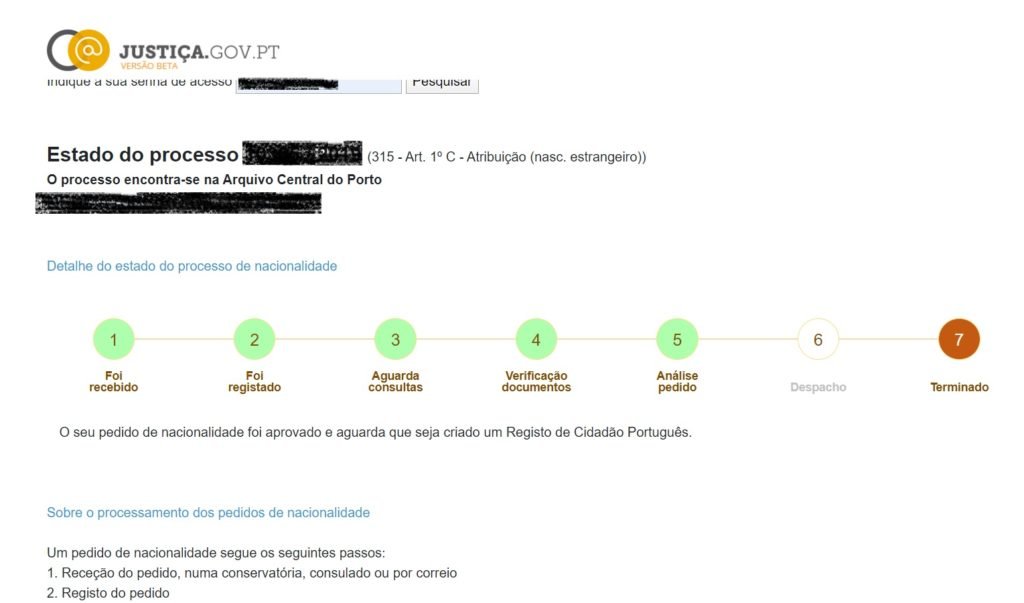 O seu pedido de nacionalidade foi aprovado e aguarda que seja criado um Registo de Cidadão Português
