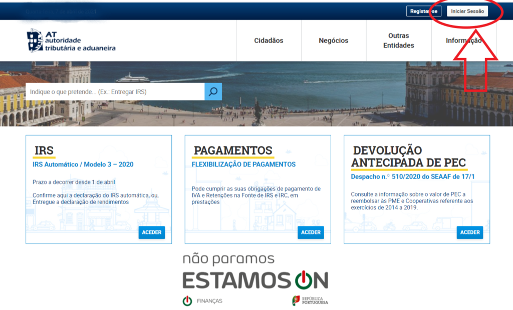 Solicitar certidão domicilio fiscal em Portugal